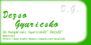 dezso gyuricsko business card